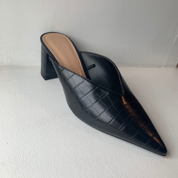 Zara Trafaluc Croc Embossed Point Toe Mule - Picture 5 of 7